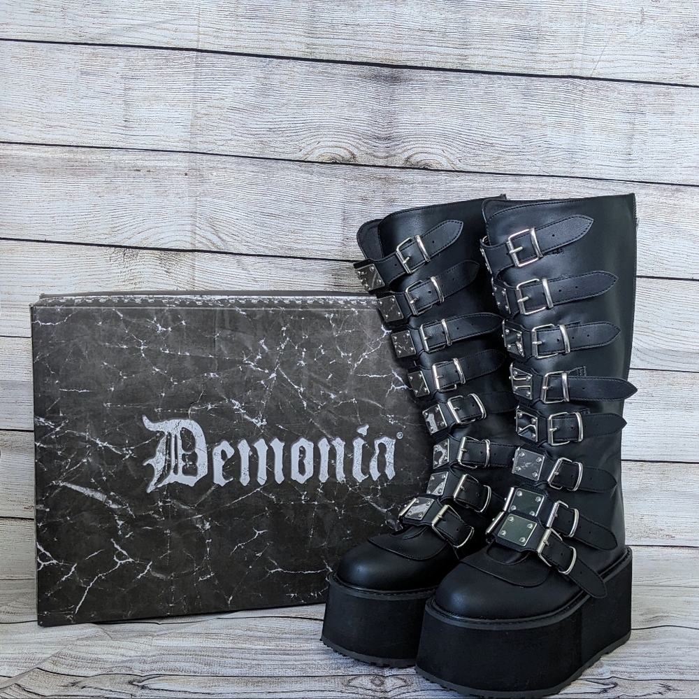 Demonia Damned Destiny Platform Boots